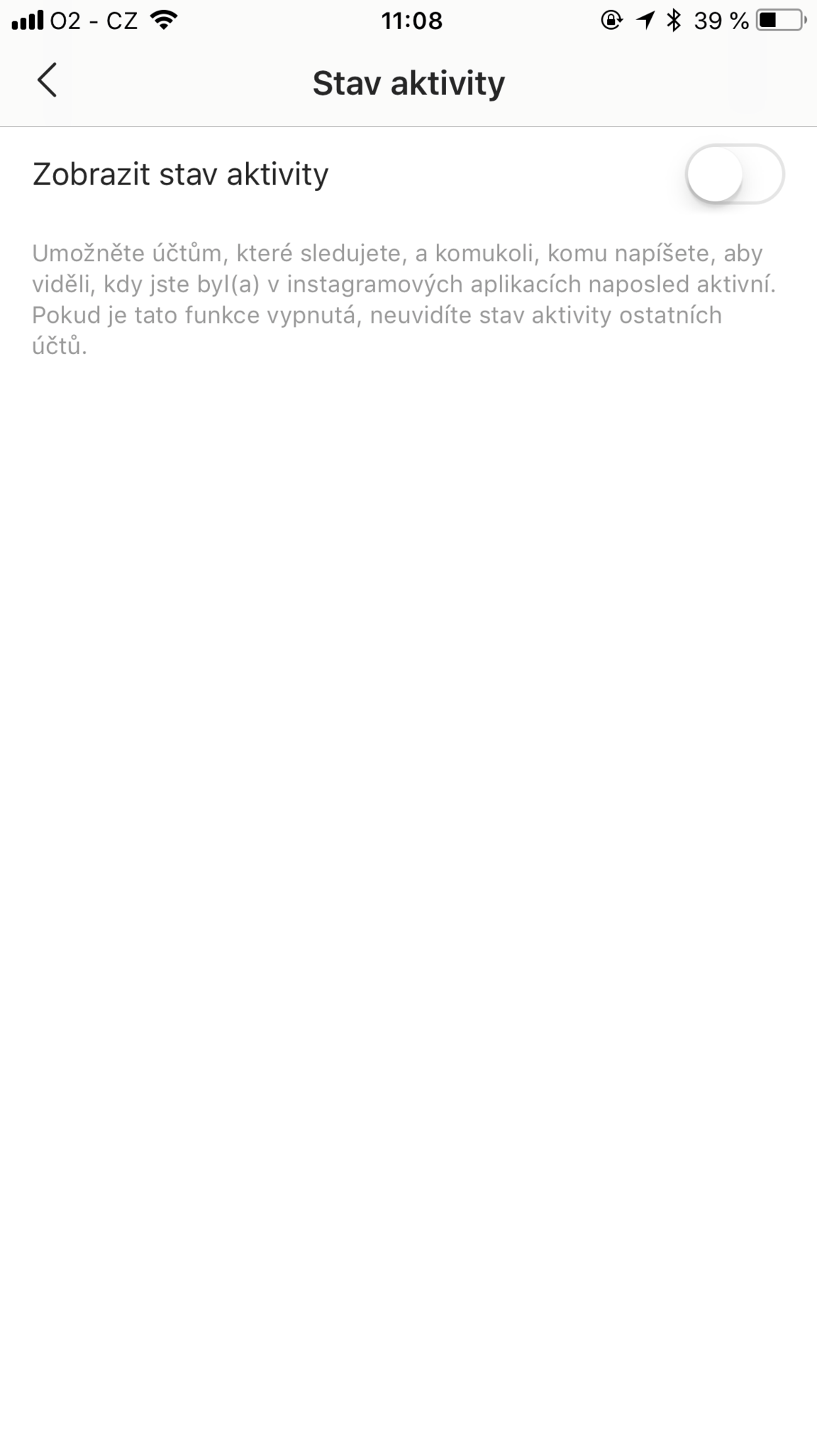 Jak skrýt poslední aktivitu ve zprávách na Instagramu?