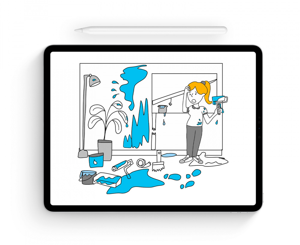 Ilustrace – domácí práce a opravy