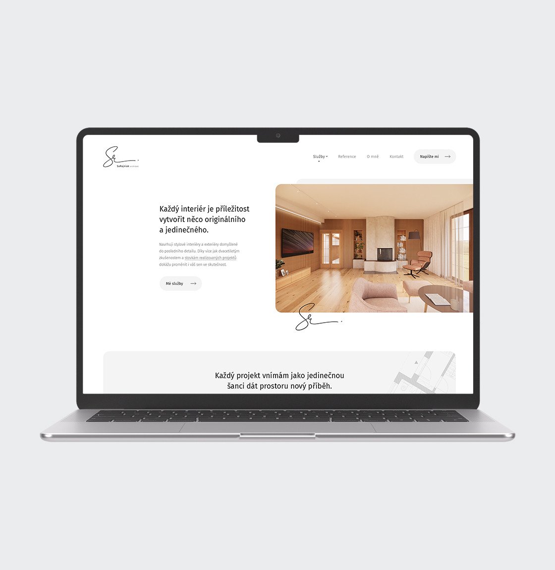 Webové portfolio pro Ing.arch. Sáru Rajniak