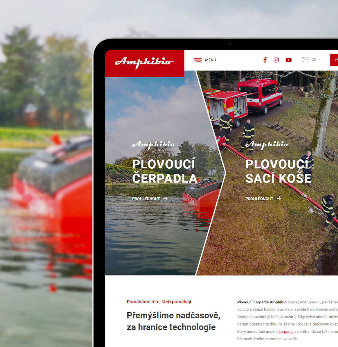 Produktový web Amphibio